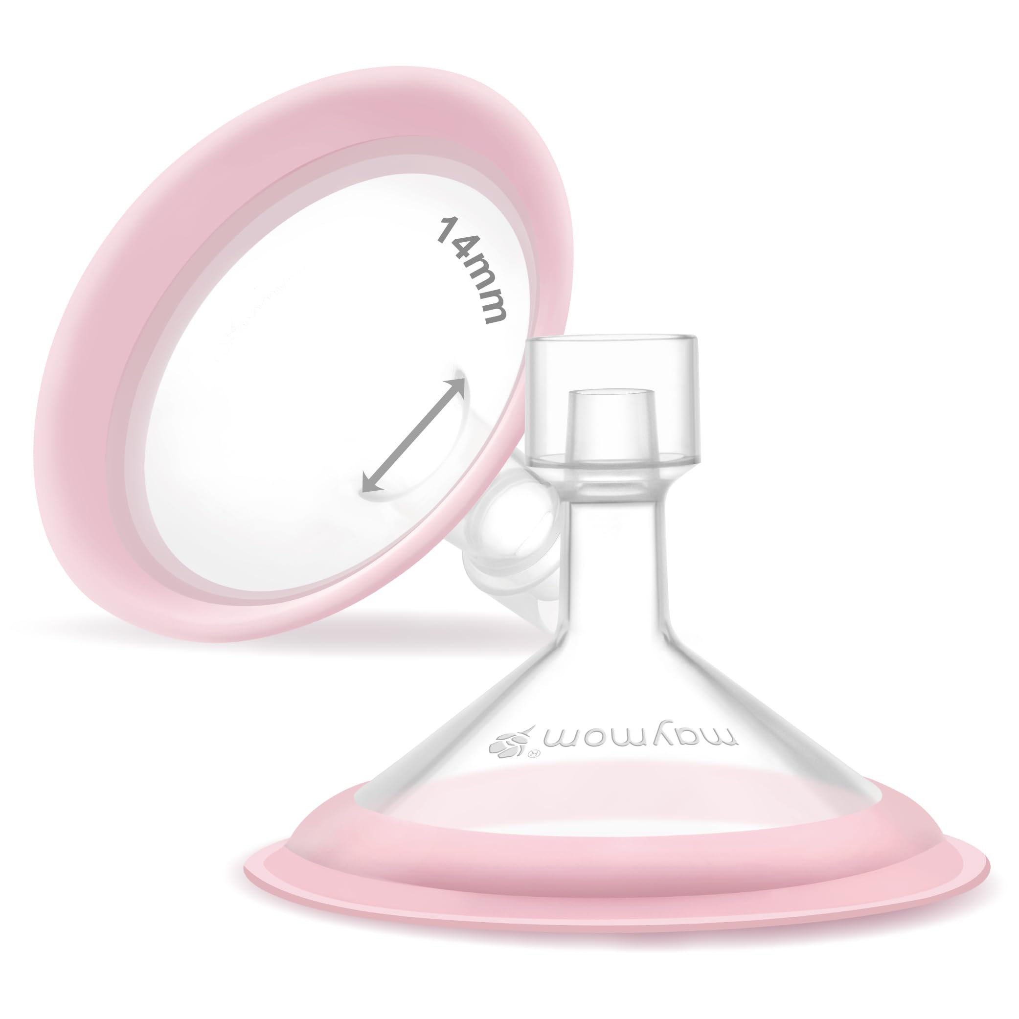 View 1 of 14mm Maymom MyFit Shields, Pano Series; Compatible with Medela Breast Pump- PersonalFit, Freestyle, Harmony, Maxi, Freestyle Flex Connector; Connect to Maymom Widemouth/Narrow Connector, 2pcs