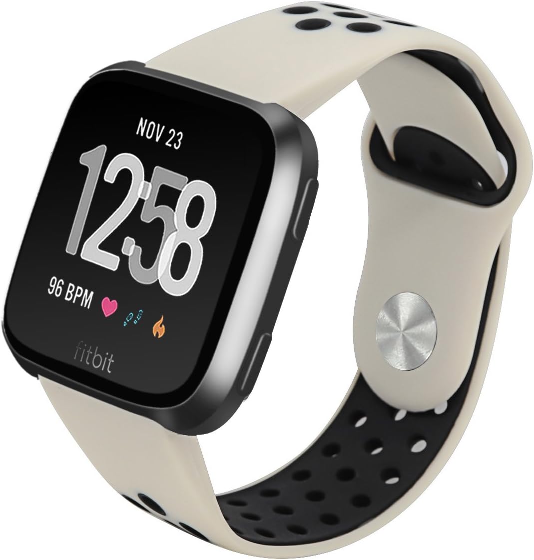 Sport Silicone Replacement Breathable Adjustable Strap Bands Fitb Versa Smart Fitness Watch Women Men Kid