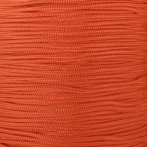 PARACORD PLANET 10, 25, 50, and 100 Foot Hanks of 425 Paracord (3mm) - Made of 100% Nylon for Tactical, Crafting, General Use, and Much More (Solar Orange, 100 Feet)