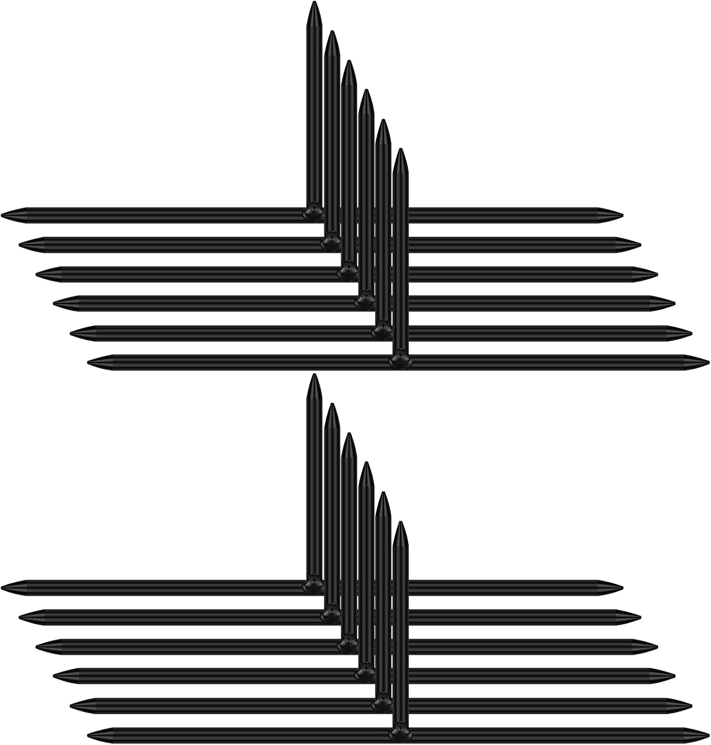 Decorative Garden Stakes - Hotop Tombstone Metal Stakes Halloween Tombstone Stakes Foam Graveyard Stakes T Shape Metal Stakes for Halloween Tombstone Yard Lawn Outdoor Decoration (12)