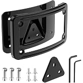 3148 3-Hole Curved Laydown License Plate Mount Bracket fits Harley Davidson | w/Frame for All Harley Davidson w/Standard 3-Bolt Mounted License Plate Bracket, 02-08 VTX1800R/S/T, 03-09 VTX1300R/S/T,Black