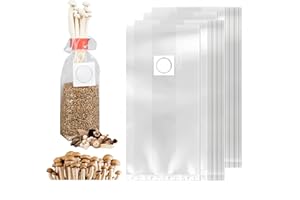 Ai-OUMLEEF Mushroom Growing Bags, Mushroom Bags,20-Pack Premium Polypropylene Spawn Bags with Filter Patch, 50 X32 X12cm, Aut