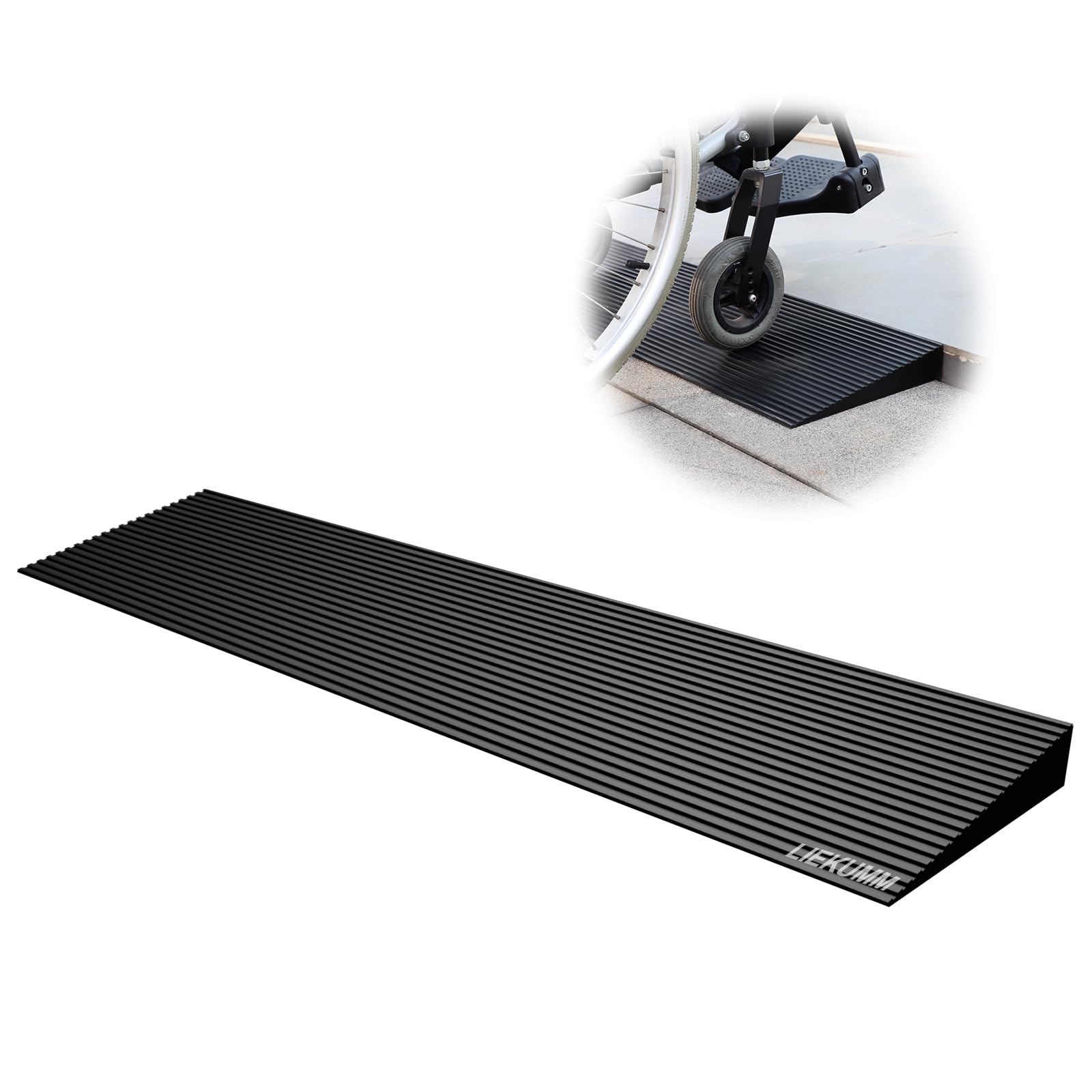 LIEKUMM Wheelchair Ramp 4 cm Height, 650 kg Load Capacity Non-Slip Threshold Ramp, Ramps for Wheelchairs, Mobility Scooters, Electric Wheelchairs, Bicycles, Wheelchair Ramps for Doorways, Steps