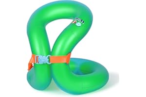 HYFOO Floaties Swim Vest for Child, Portable Inflatable Pool Floats Swimming Ring with Adjustable Safety Buckle, Safety Swim Arm Bands with Double Surround Air Bag, Durable Float Tube for Kids