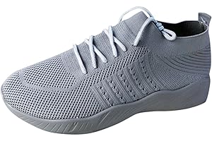 JWSVBF Women's Fashion Sneakers Wide Width Wedges Mesh, Men's Comfy Low Top Slip-On Baskerball Shoes, Casual Sports Platform Tennis Shoes Closed Toe Non-Slip Slippers Sneaker