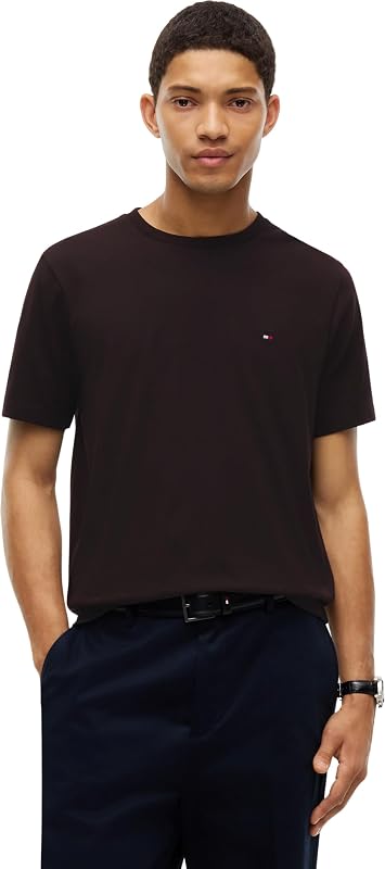 ESS Seasonal Reg Fit Solid Mw0mw39995 S/S T-shirt para homens, chocolate, L — foto 1 de 5
