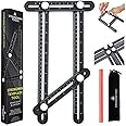 Strongman Tools | Heavy Duty Aluminum Alloy Angle Template Tool | Multi Function Universal Layout Measuring Ruler | 3 Bonus I