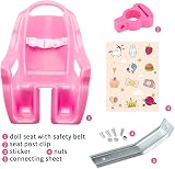 AVASTA Doll Bike Seat for Girls Bicycle with DIY Unicorn Decals Pink view 6