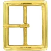 Solid Brass Replacement Center Bar Belt Buckle Fits 1-3/4"(45mm) wide Belt Strap