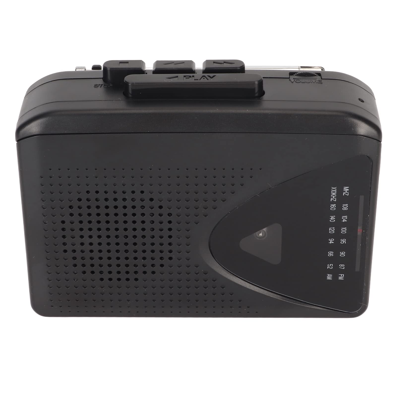 Portable Cassette Player, FM AM Radio Stereo Cassette Recorder, USB Cassette Player with 3.5mm Jack and Speaker (Black)