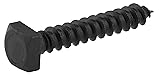 Rustic Square Head Lag Screws, Black Oxide Finish