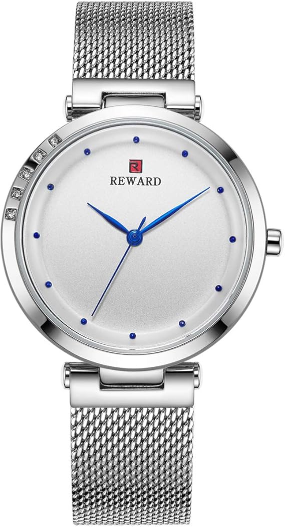 Amazon Reward 腕時計 レディース 女性用 女の子 人気 シンプルデザイン おしゃれ ブランド キラキラ 可愛い おしゃれ クォーツとステンレス カジュアル 通勤 ビジネス 誕生日ギフト シルバー レディース腕時計 腕時計 通販