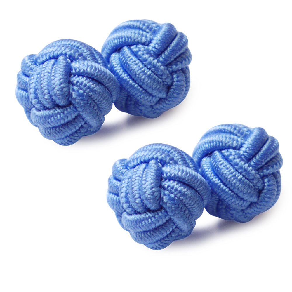HONEY BEAR Mens/Women Silk Knot Cufflinks,Round for Shirt/Dress Business Wedding Gift