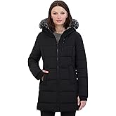 Nautica Women's Heavyweight Puffer Jacket-Faux Fur-Lined Hood Wind & Water-Resistant Winter Coat
