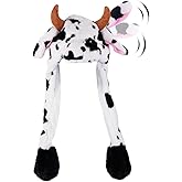 CICITOYWO Funny Plush Animal Hat Ear Moving Jumping Hats Cute Cap Unisex Gift for Kids Adults Party Halloween Christmas