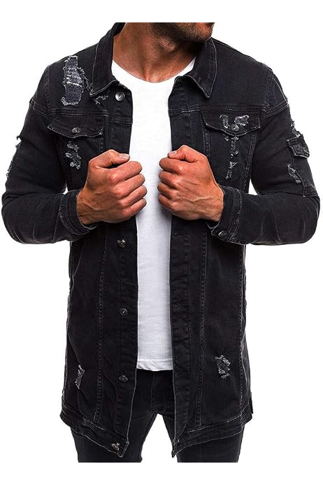 Muranba Mens Autumn Winter Denim Jacket 