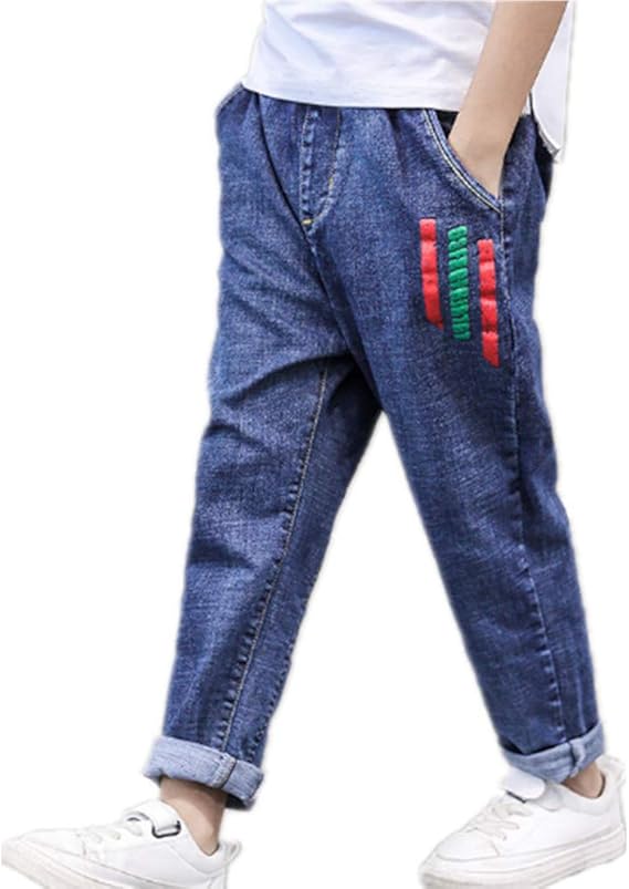 Amazon Elfin Park デニムパンツ ロングパンツ 子供服 男の子 長ズボン デニム カジュアルパンツ ジーンズ ジーパン おしゃれ ゆったり アウター オシャレ カジュアル ロングパンツ 通販