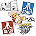 Popfunk Atari Classic Video Games Collectible Stickers with Asteroids, Pong and Football
