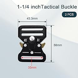 2 Pack Tactical Duty Belt Buckle Tactical