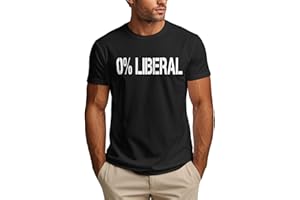 tinarun 0% Liberal Zero Percent Shirt Anti Liberal T Shirts for Men Short Sleeve