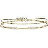 FANZE 925 Sterling Silver Birthstone Bracelets for Women, Bracelets for Women Trendy, Opal Bracelets Cubic Zirconia Bracelets, Birthday Christmas Anniversary Graduation Gifts