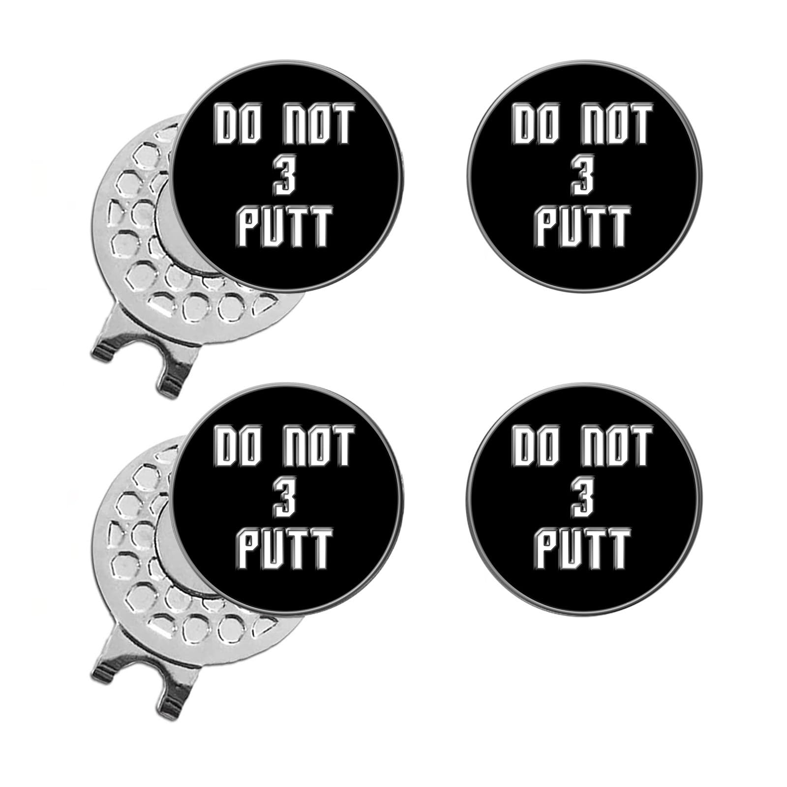 FINGER TEN Golf Hat Clip with Ball Marker Magnetic Value Gift Set, Alignment Clips Attaches Easily to Hat Caps Belt Fashion Pattern Training Aids Accessories for Men Women Durable Removable (Style 9)