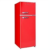 Frigidaire EFR756, 2 Door Apartment Size RETRO Refrigerator with Top Freezer, Chrome Handles, 7.5 cu ft on Fridge.com