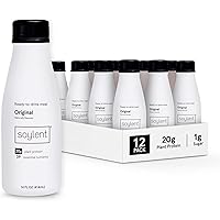 Soylent Plant Based Original Meal Replacement Shake, Contains 20g Complete Vegan Protein, Ready-to-Drink, 14oz, 12 Pack