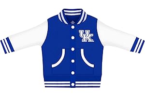 Creative Knitwear College Baby Varsity Jacket Lightweight - Team Logo, Multiple Colors, Unisex, (0 Months - 4T)