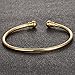 OPK Jewelry 18k Gold Plated Charm Cuff Bangle Bracelet with Bell 7.28