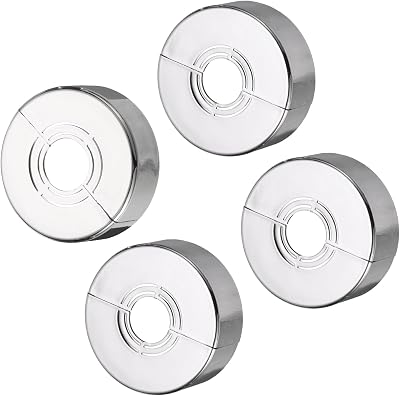 sourcing map 4pcs Shower Arm Flange ABS 70mm OD Escutcheon Plate for 20mm Pipe