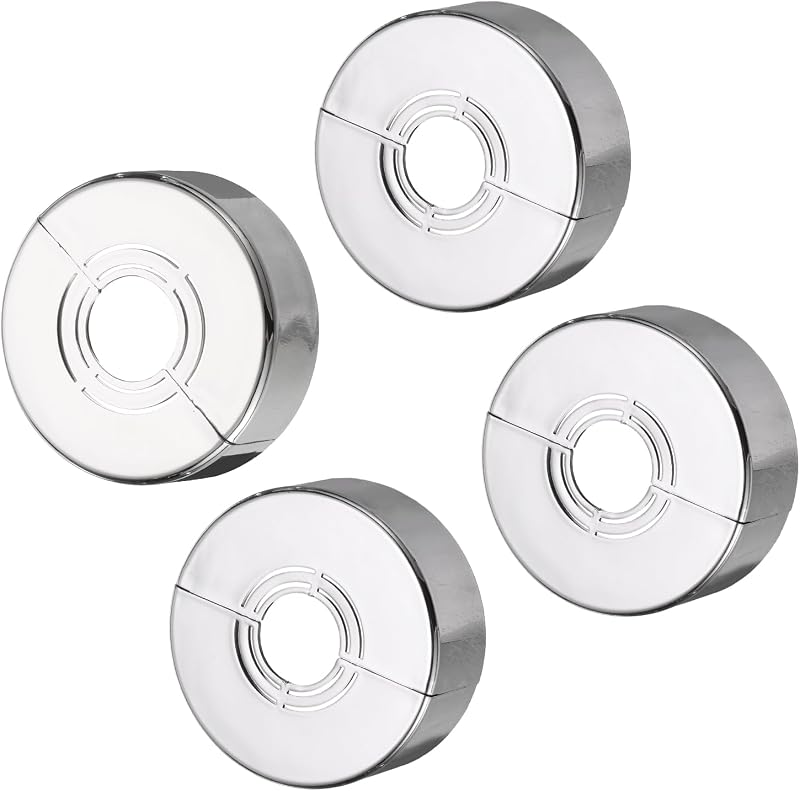 sourcing map 4pcs Shower Arm Flange ABS 70mm OD Escutcheon Plate for 20mm Pipe