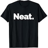 Neat on a Design Men's Unisex-Kids Black Cotton 60% Polyester 40% Modern Classic Lace Letter Print Crew Neck Short Sleeve T-Shirt