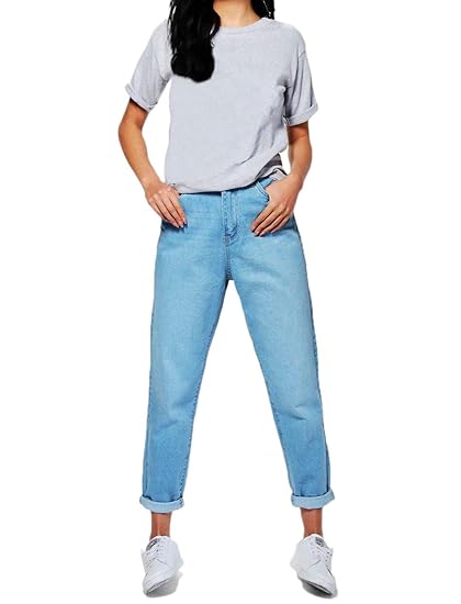 rolled mom jeans
