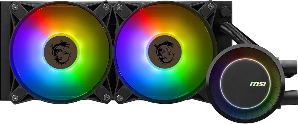 MSI MAG E240 AIO CPU Cooler ARGB Dual-Chamber Pump 120mm Fans