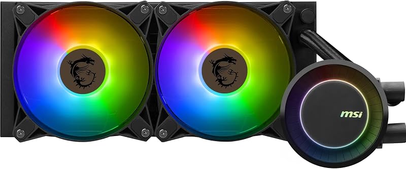 MSI MAG E240 AIO CPU Cooler ARGB Dual-Chamber Pump 120mm Fans