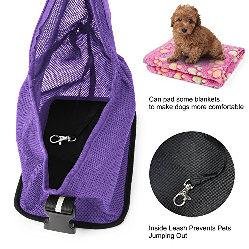 kiwitatá Small Dog Cat Pet Sling Carrier Bag Hands Free Adjustable Puppy Single Shoulder Travel Tote for Cats Dogs Bunny - Thumbnail 4
