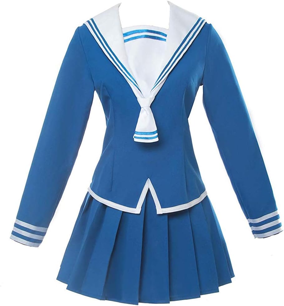 COSEASY Womens Fruits Basket Tooru Cosplay Costume School Uniform Sailor Dress Skirt Suit