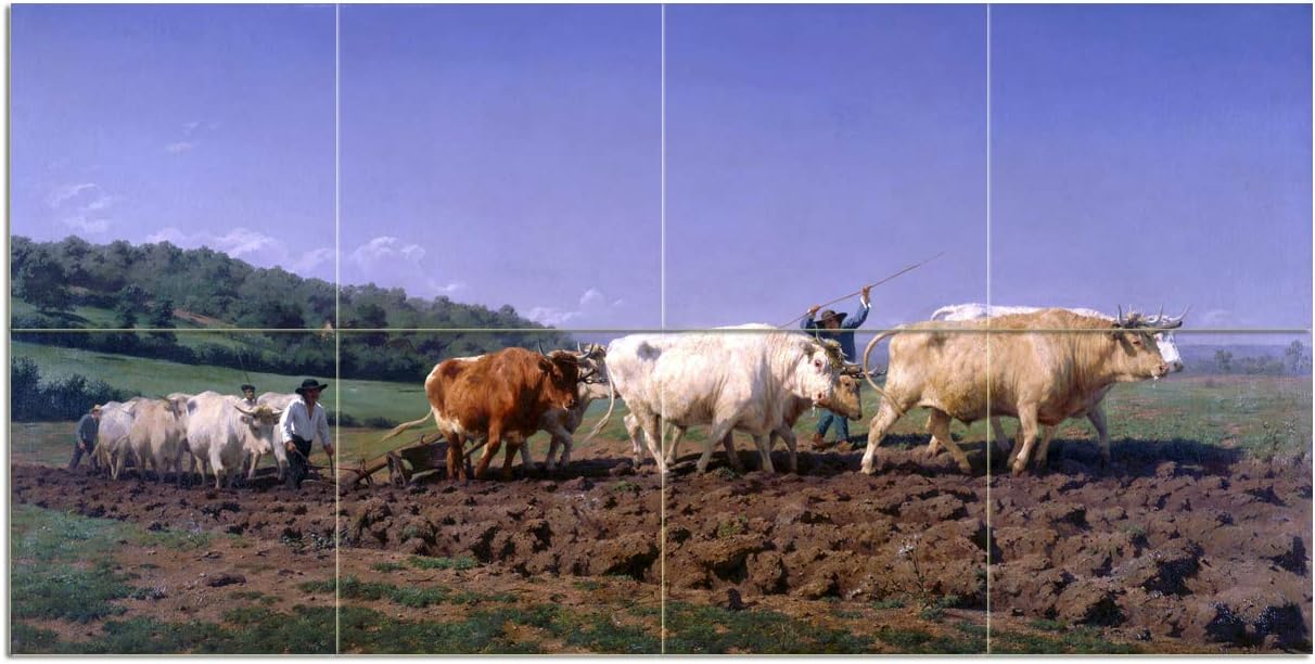Fliese Wandbild Kühe Feld R. Bonheur Küche Bad Wandrückwand Marmor Keramik - Bild 13 von 35