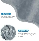 URAQT 5 Pack Microfiber Face Cloths Makeup Remover Washable Grey 40x17cm view 3