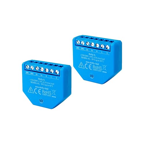 Shelly 1L Relay Switch,WiFi Smart Home Automation,Compatible With