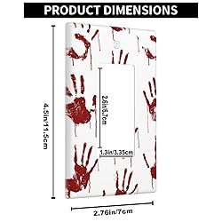 Pznen Bloody Handprint Plug Cover Wall Plate Blood