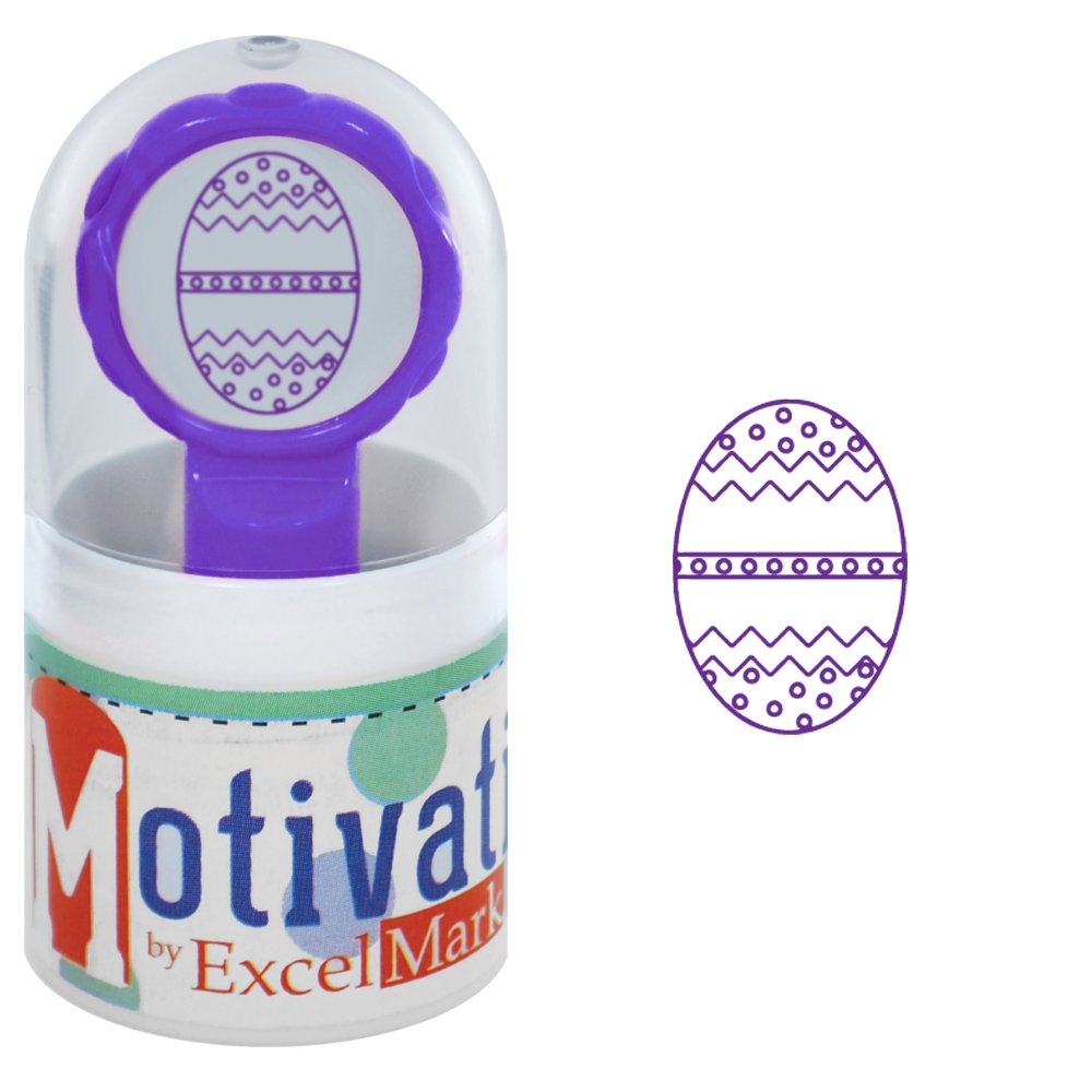 Motivations Pre-Inked Teacher Stamp - Easter Egg - Purple Ink