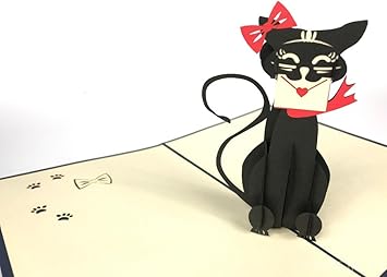 Katzen Postkarte Pop Up Grusskarte Mercedes Benz Auto Jahrestag Baby Happy Birthday Ostern Muttertag Dankeschon Valentinstag Hochzeit Kirigami Papierhandwerk Postkarten Amazon De Burobedarf Schreibwaren