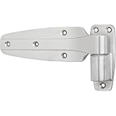 Kason 1245 Reversible Cam-Rise Hinge, Flush Offset, Brushed Chrome Finish, 11245000088