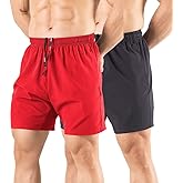Gaglg Men's 5" Running Shorts 2 Pack Quick Dry Athletic Workout Gym Shorts with Zipper Pockets