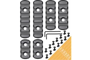 PECAWEN Polymer Picatinny Accessory Rail Single Picatinny Rail, 3 3 5 5 7 7 Slots, with 13 T-Nuts & 13 Screws & 2 Allen Wrench