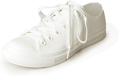 Amazon カナーリオン レディース スニーカー レインシューズ 防水 防滑 屈曲 撥水 ローカット 一体型 フェイクステッチ 晴れ雨兼用 カジュアル 婦人靴 靴 レディースシューズ レインシューズ