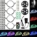 SUPERNIGHT 4 in 1 Multicolor LED Light Strip Kit TV Backlight 1.3Ft RGB Accent LED Tape Light + Remote Control + Power Adapter + Wire Mounting Clips