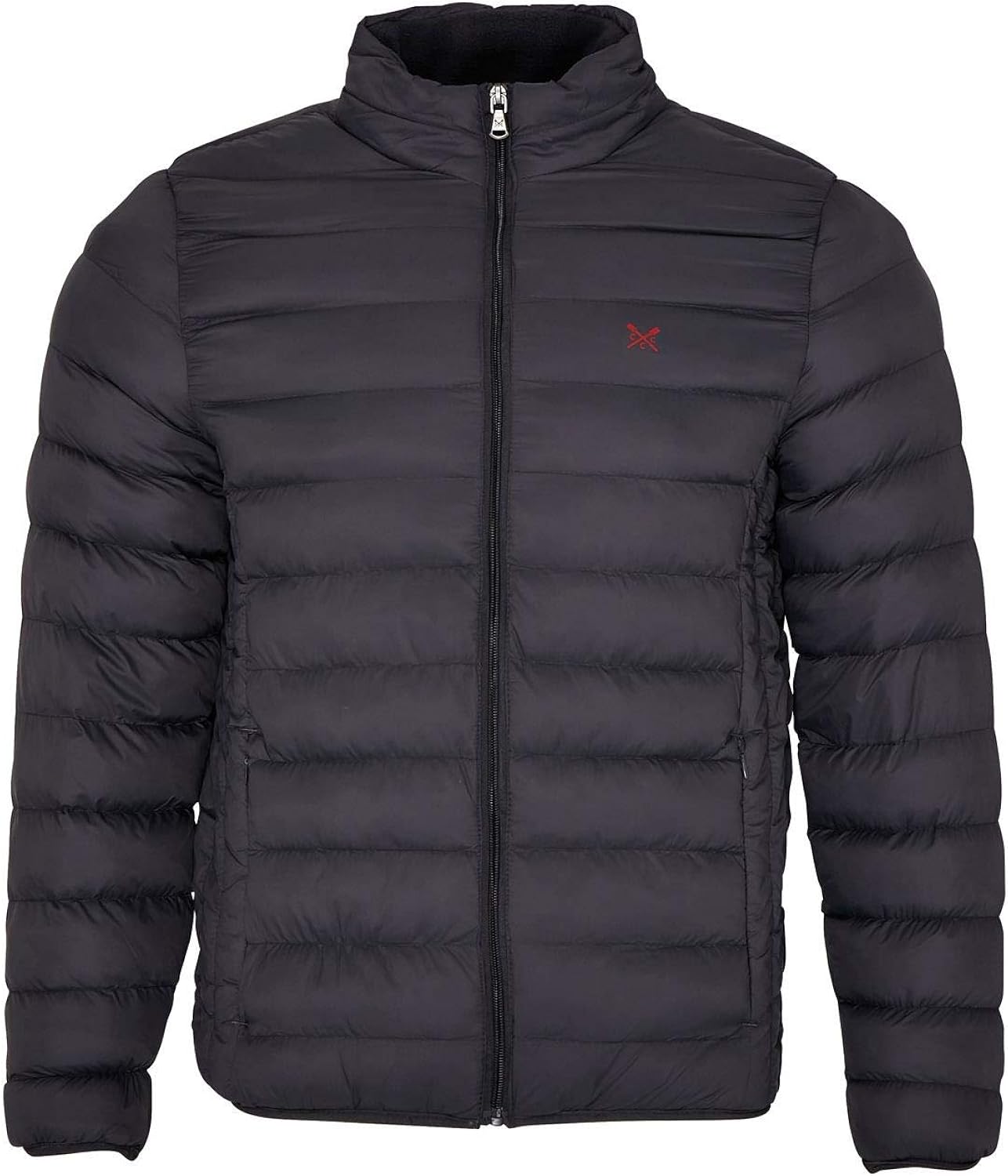 ChicWhisper Mens Quilted Cushioned Funnel Neck Padded Lightweight